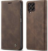 Hoesje geschikt voor Samsung Galaxy M33 - Wallet Book Case - Magneetsluiting - Bruin