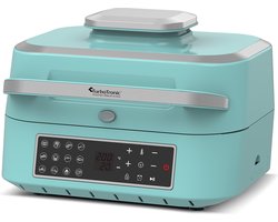 TurboTronic AG700 2-in-1 Airfryer en Grill - Turquoise/Zilver