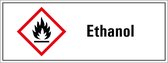 Ethanol GHS tekstbord 400 x 150 mm