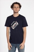 T-Shirt Brooklyn Bleu Foncé 'Piston Club-Lancia Delta' | Voiture | Oldtimer | Rallye | Drôle | Cadeau - Taille XS