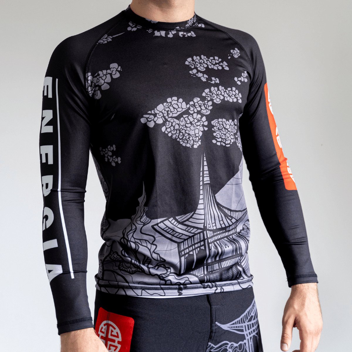 Energia Fightwear Temple - Longsleeve Rashguard S - MMA/BJJ - Heren/Dames - Bescherming Vechtsport
