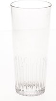 Onbreekbaar bierglas ribbel transparant kunststof 30 cl/300 ml - Onbreekbare bierglazen