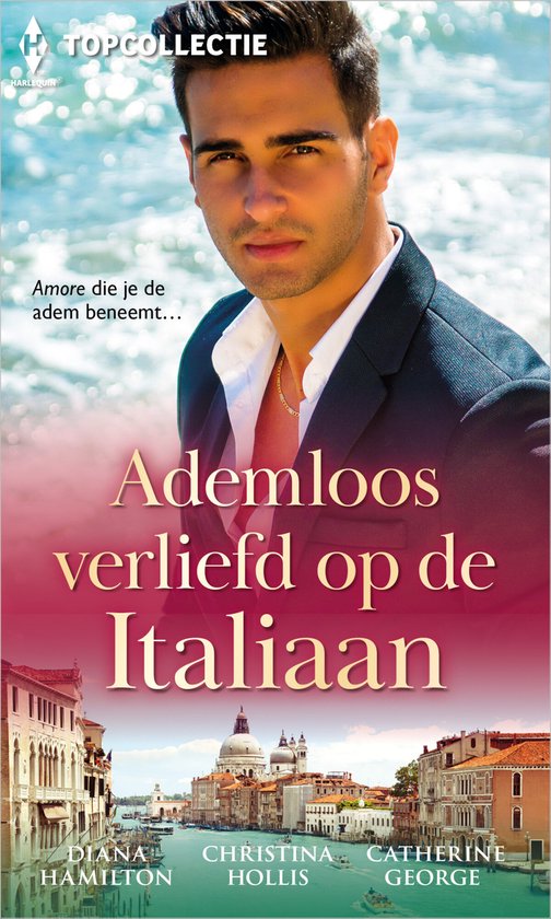 Boek cover Ademloos verliefd op de Italiaan van Diana Hamilton (Onbekend)