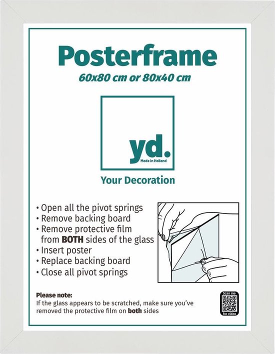 Posterlijst 60x80 cm - MDF - Wit Mat - Parma