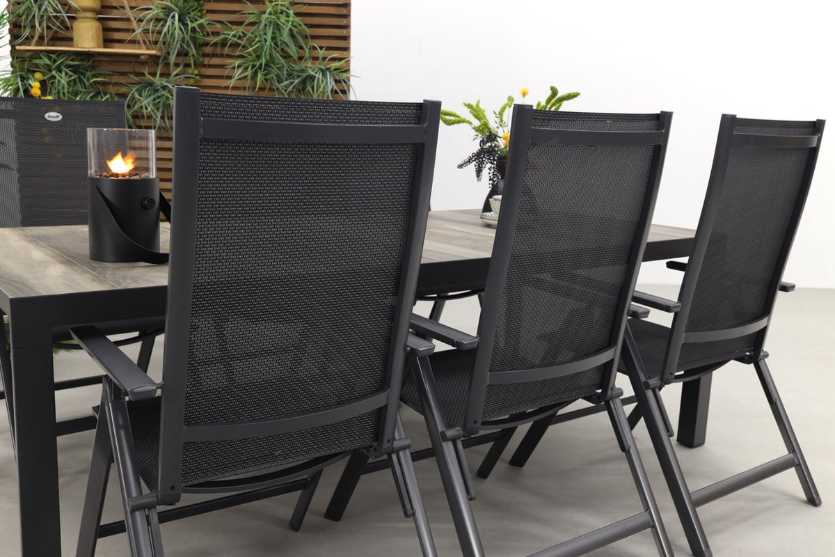 Hartman Napoli/Kings adjustable garden dining set anthracite - 220x100 cm