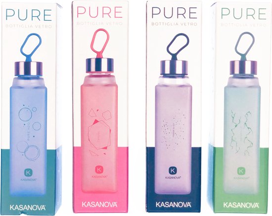 Glazen waterfles Pure 420 ml Kasanova Rose van Kasanova — afbeelding 5