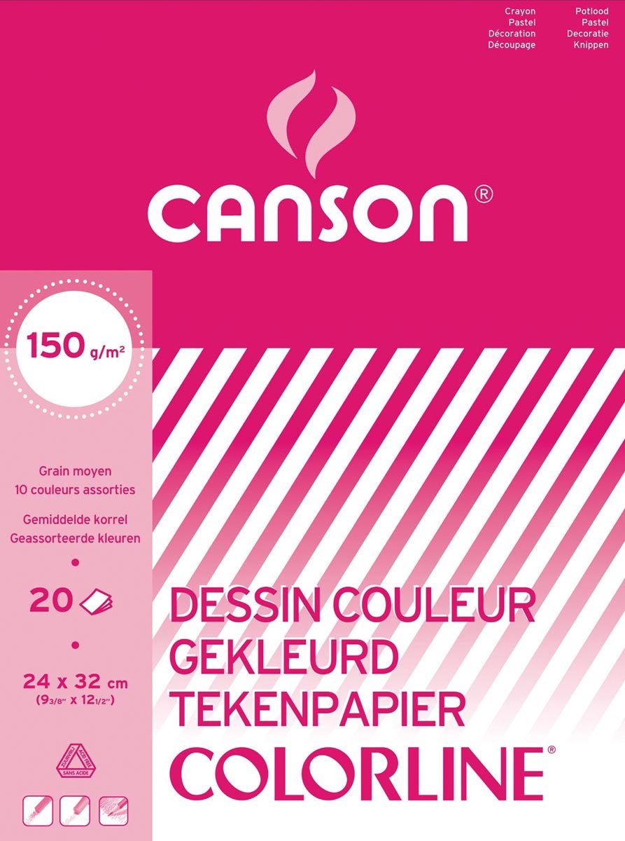 Promotion Canson Feuilles de dessin 24 x 32 cm 180 g/m², 20 feuilles