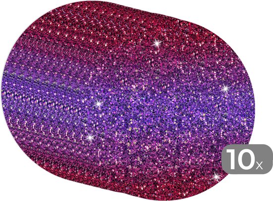 Sets de table ronds - Set de table - Napperons de table ronds - Ombre - Waterman - Zodiac - Pierre de naissance - Motif - 10 pièces