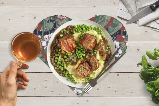 Dessous de verre - Napperons de table - Napperons de table coeur - Jungle - Bloem - Panthère - Motifs - 6 pièces