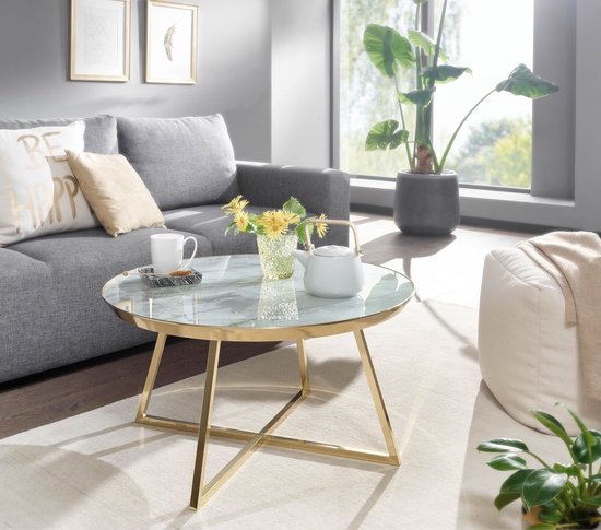 FineBuy Koffietafel Ronde Hout en Metaal 58,5 x 42 x 58,5 cm Salontafel Zwart en Goud | Ronde Tafel Woonkamer Moderne | Houten Tafel FineBuy Koffietafel Ronde Hout en Metaal 58,5 x 42 x 58,5 cm Salontafel Zwart en Goud | Ronde Tafel Woonkamer Moderne | Houten Tafel