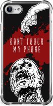 Telefoon Hoesje iPhone SE 2022/2020 | iPhone 8/7 Backcover Soft Siliconen Hoesje met transparante rand Zombie Blood
