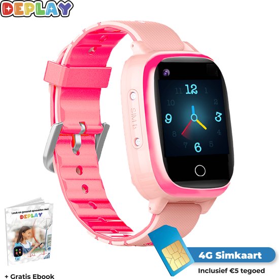 DEPLAY 4G KidsWatch - Smartwatch Kinderen - GPS Tracker - Hartslag en Bloeddrukmeter