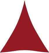 vidaXL Pare-soleil triangulaire 3 x 4 x 4 m Tissu Oxford Rouge
