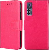 Mobigear Telefoonhoesje geschikt voor TCL 30 Hoesje | Mobigear Wallet Bookcase Portemonnee | Pasjeshouder voor 3 Pasjes | Telefoonhoesje voor Pinpas / OV Kaart / Rijbewijs - Rood