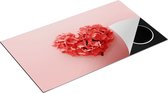 Chefcare Inductie Beschermer Hartje Gemaakt van Bloemen - 90x50 cm - Afdekplaat Inductie - Kookplaat Beschermer - Inductie Mat