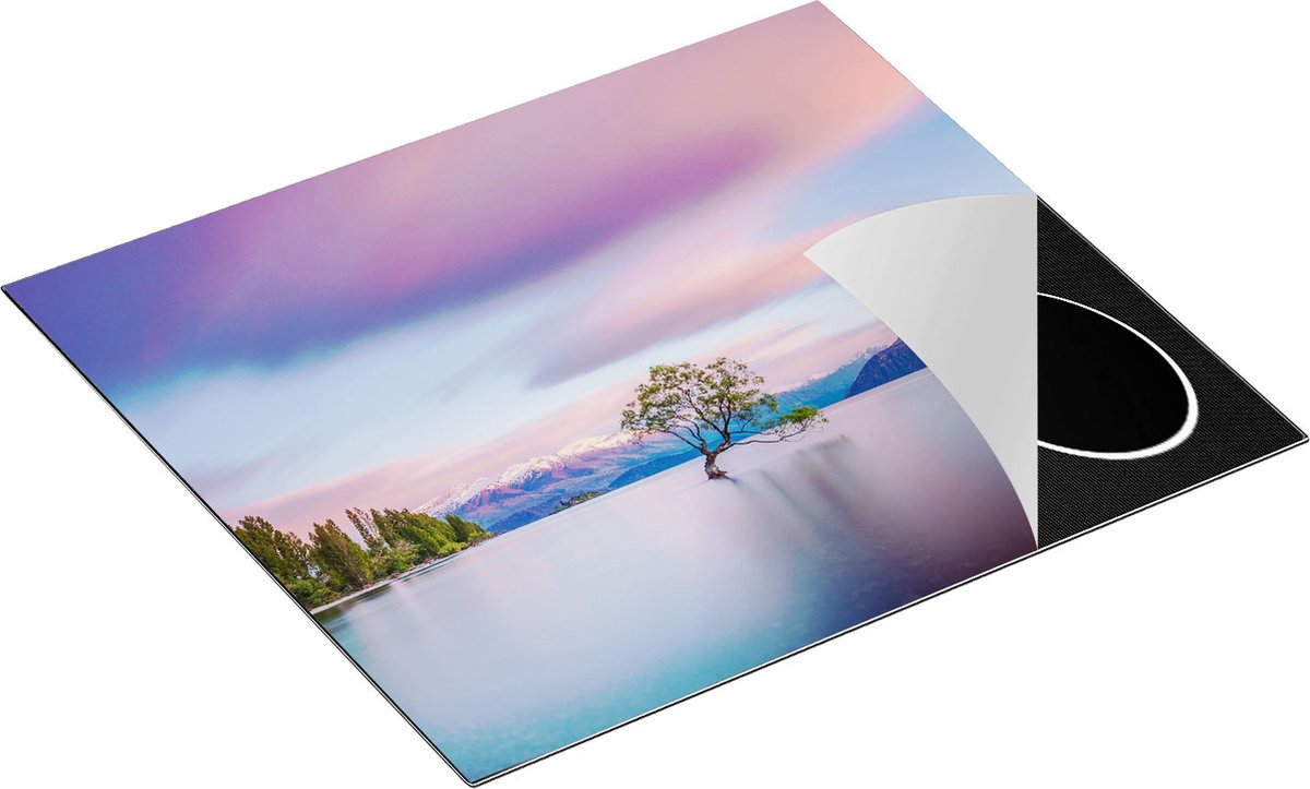 Chefcare Inductie Beschermer Wanaka Boom in het Water bij Zonsopgang - 60x55 cm - Afdekplaat Inductie - Kookplaat Beschermer - Inductie Mat