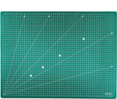 MAXKO Snijmat 90 x 60 cm, zelfherstellend, metrische indeling snijmat / bureauonderlegger / A1 / 90x60 / hoekmaten 15° - gesorteerd (blauw / groen)