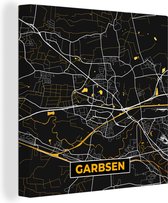 Canvas Schilderij Stadskaart – Kaart – Garbsen – Gold – Duitsland – Plattegrond - 90x90 cm - Wanddecoratie
