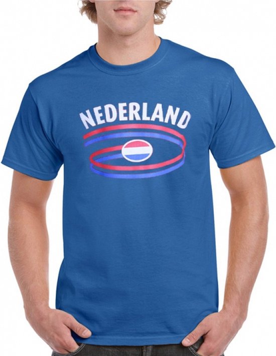 Nederland t-shirt blauw S
