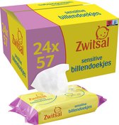 Bol.com Zwitsal Baby Billendoekjes Sensitive - 24 x 57 stuks - Voordeelverpakking aanbieding