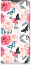 Flipcase Cadeautjes voor Moederdag Geschikt voor Samsung Galaxy A13 (4G) Smartphone Hoesje Butterfly Roses