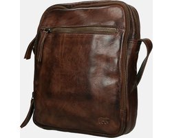 Bear Design Luz Leren Crossbodytas - Schoudertas Heren / Dames - Cow Lavato - Bruin