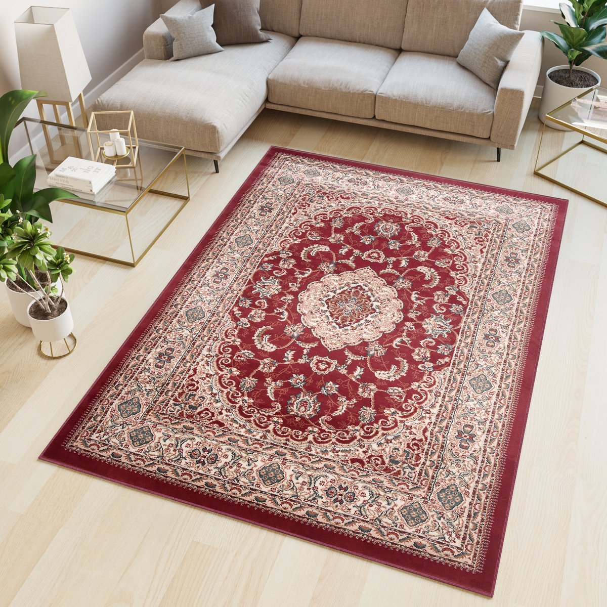 Tapiso Dubai Vloerkleed Oriental Woonkamer Oosters Tapijt Maat- 120x170