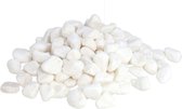 2x zakjes met witte kiezelsteentjes van 400 gram - Decoratie steentjes voor o.a aquarium of bloempot
