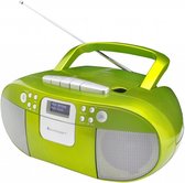 Soundmaster SCD7800GR - Boombox met DAB+/FM-radio, CD, MP3, USB en cassettespeler, groen