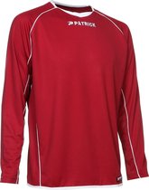 Patrick Girona105 Voetbalshirt Lange Mouw Heren - Bordeaux / Wit | Maat: 3XL