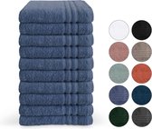 Byrklund handdoeken 50 x 100 - set van 10 - Hotelkwaliteit - Blauw