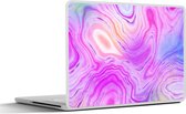 Laptop sticker - 14 inch - Neon - Agaat geode - Stenen - 32x5x23x5cm - Laptopstickers - Laptop skin - Cover