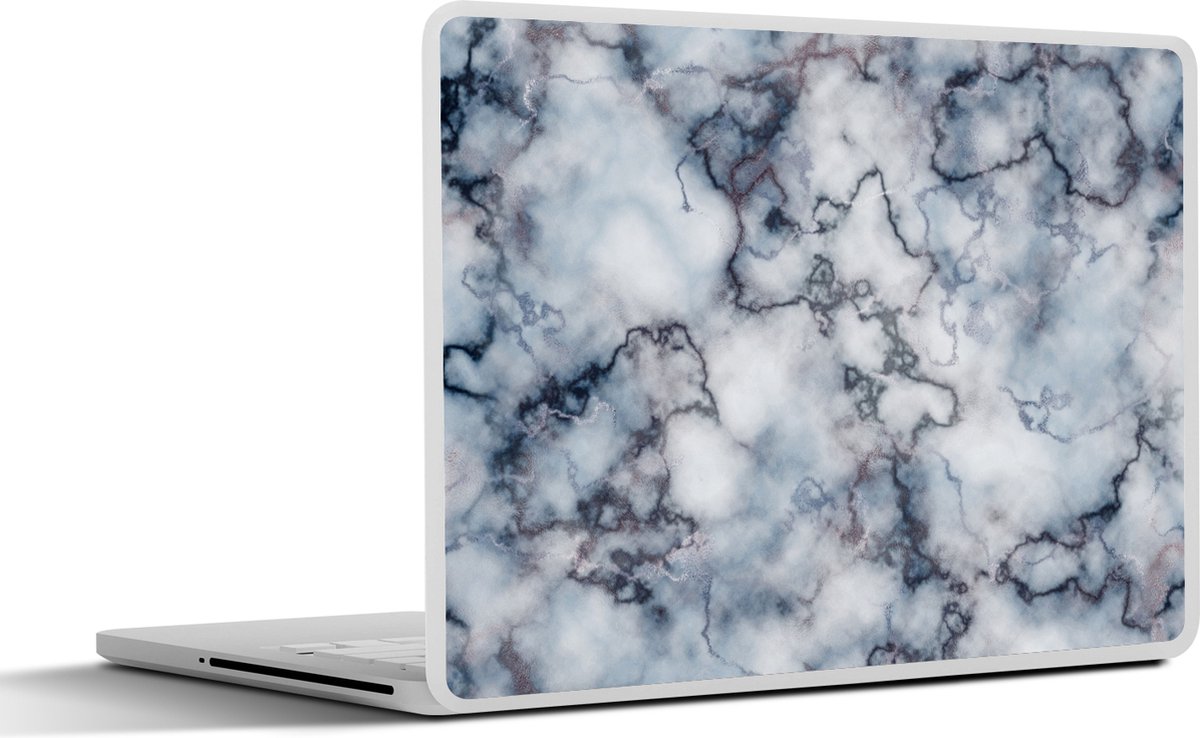 Laptop sticker - 14 inch - Marmer print - Stenen - Agaat - 32x5x23x5cm - Laptopstickers - Laptop skin - Cover