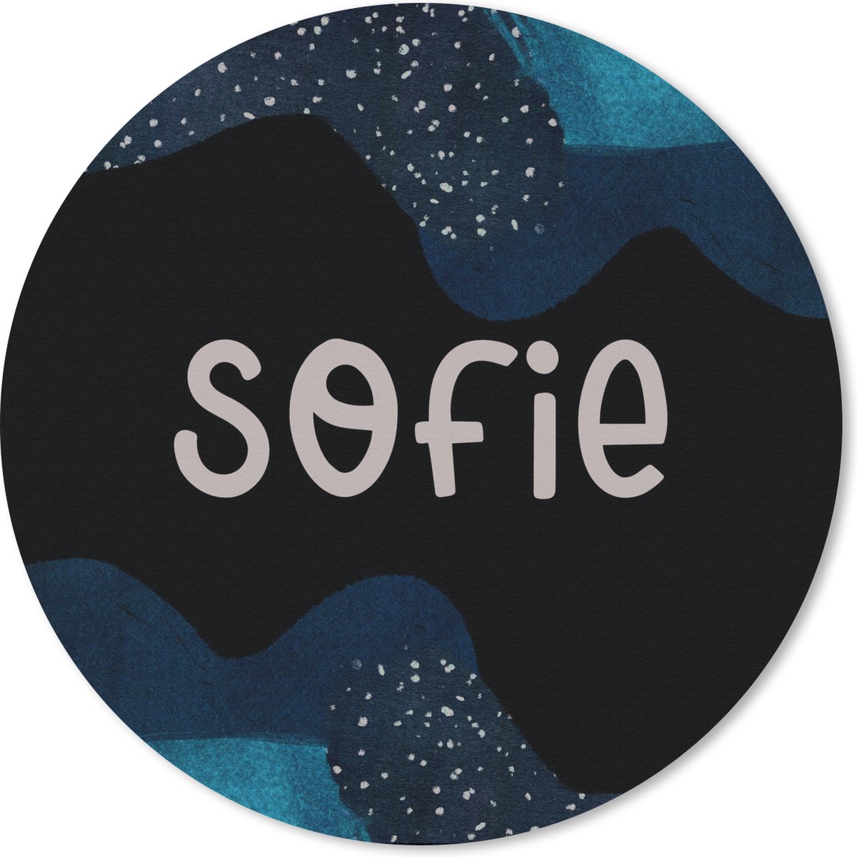 Muismat rond 20x20 cm - Mousepad Sofie - Pastel - Meisje - Ronde muismatten