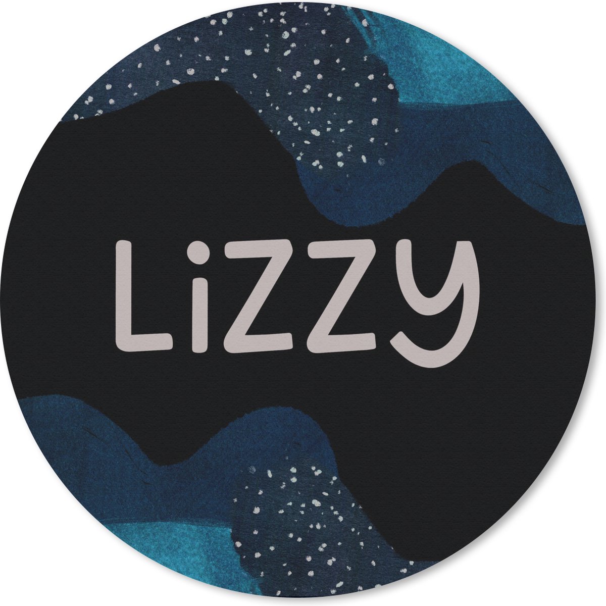 Muismat rond 40x40 cm - Mousepad Lizzy - Pastel - Meisje - Ronde muismatten