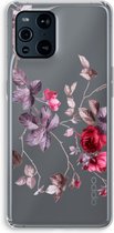 Case Company® - Hoesje geschikt voor OPPO Find X3 Pro hoesje - Mooie bloemen - Soft Cover Telefoonhoesje - Bescherming aan alle Kanten en Schermrand