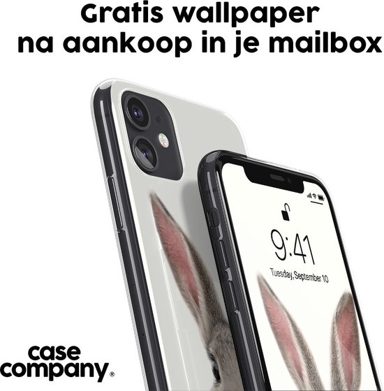 Case Company® - Coque pour iPhone 7 avec cordon - Marguerite - Coque pour téléphone avec cordon Zwart - Protection Extra sur tous les côtés et sur le bord de l'écran