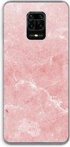 Case Company® - Hoesje geschikt voor Xiaomi Redmi Note 9 Pro hoesje - Roze marmer - Soft Cover Telefoonhoesje - Bescherming aan alle Kanten en Schermrand