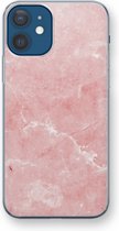 Case Company® - Hoesje geschikt voor iPhone 12 hoesje - Roze marmer - Soft Cover Telefoonhoesje - Bescherming aan alle Kanten en Schermrand
