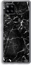 Case Company® - Hoesje geschikt voor Samsung Galaxy A42 5G hoesje - Zwart Marmer - Soft Cover Telefoonhoesje - Bescherming aan alle Kanten en Schermrand