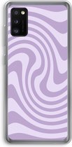 Case Company® - Hoesje geschikt voor Samsung Galaxy A41 hoesje - Swirl Paars - Soft Cover Telefoonhoesje - Bescherming aan alle Kanten en Schermrand