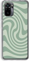 Case Company® - Hoesje geschikt voor Xiaomi Redmi Note 10 Pro hoesje - Swirl Groen - Soft Cover Telefoonhoesje - Bescherming aan alle Kanten en Schermrand
