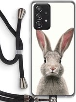 Case Company® - Hoesje met koord geschikt voor Samsung Galaxy A52s 5G hoesje met Koord - Daisy - Telefoonhoesje met Zwart Koord - Bescherming aan alle Kanten en Over de Schermrand