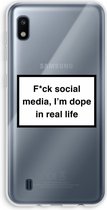 Hoesje geschikt voor Samsung Galaxy A10 hoesje - I'm dope - Soft Cover Telefoonhoesje - Bescherming aan alle Kanten en Schermrand