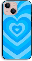Case Company® - Hoesje geschikt voor iPhone 13 mini hoesje - Hart Blauw - Biologisch Afbreekbaar Telefoonhoesje - Bescherming alle Kanten en Schermrand