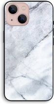 Case Company® - Hoesje geschikt voor iPhone 13 mini hoesje - Witte marmer - Biologisch Afbreekbaar Telefoonhoesje - Bescherming alle Kanten en Schermrand