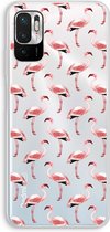 Case Company® - Hoesje geschikt voor Xiaomi Redmi Note 10 5G hoesje - Flamingo - Soft Cover Telefoonhoesje - Bescherming aan alle Kanten en Schermrand