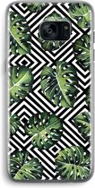 Case Company® - Hoesje geschikt voor Samsung Galaxy S7 Edge hoesje - Geometrische jungle - Soft Cover Telefoonhoesje - Bescherming aan alle Kanten en Schermrand