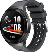 Siliconen Smartwatch bandje - Geschikt voor Huawei Watch GT 2e silicone air band - donkergrijs - Strap-it Horlogeband / Polsband / Armband - GT2E