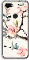 Case Company® - Hoesje geschikt voor Google Pixel 3a hoesje - Japanse bloemen - Soft Cover Telefoonhoesje - Bescherming aan alle Kanten en Schermrand